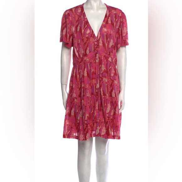 BA&SH Rose Pink Talia Dress - Size 3 = Large / L Size BASH - Picture 10 of 17